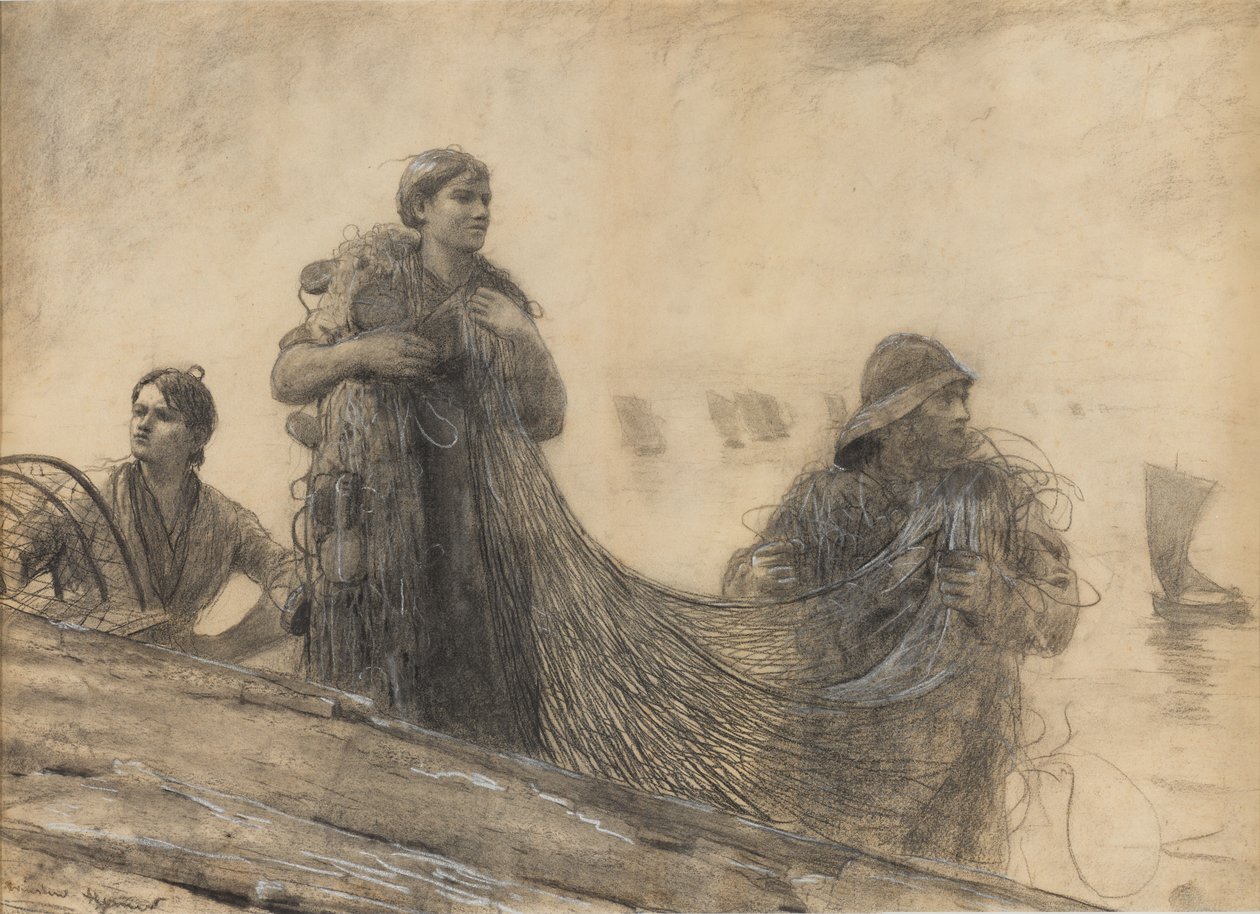 Le filet à saumon - Winslow Homer