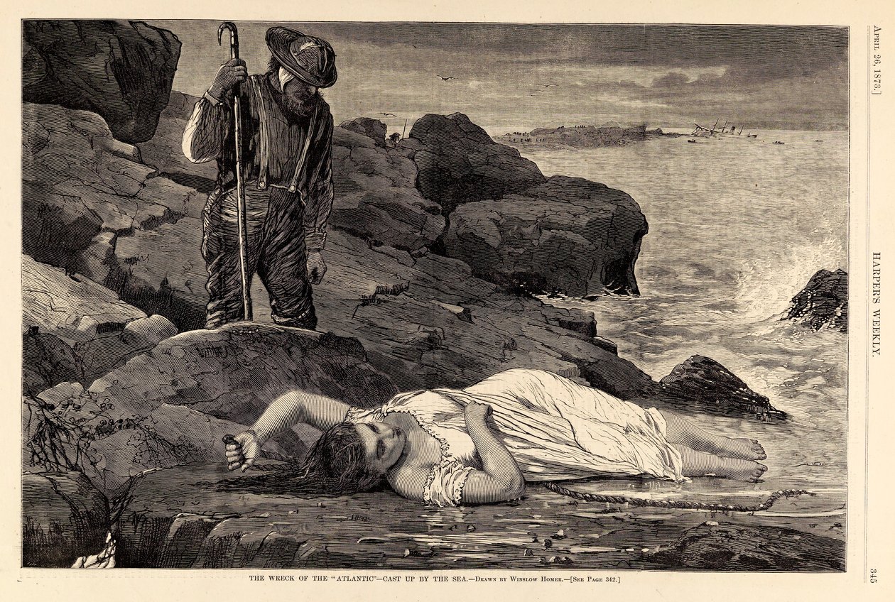 The Wreck on the "Atlantic" --Cast up by the Sea, tiré de Harper