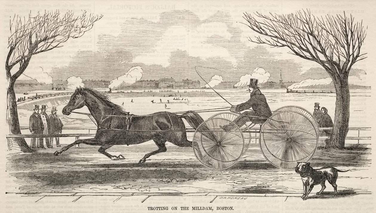 Trotting on the Mill Dam, Boston, 1859 - Winslow Homer