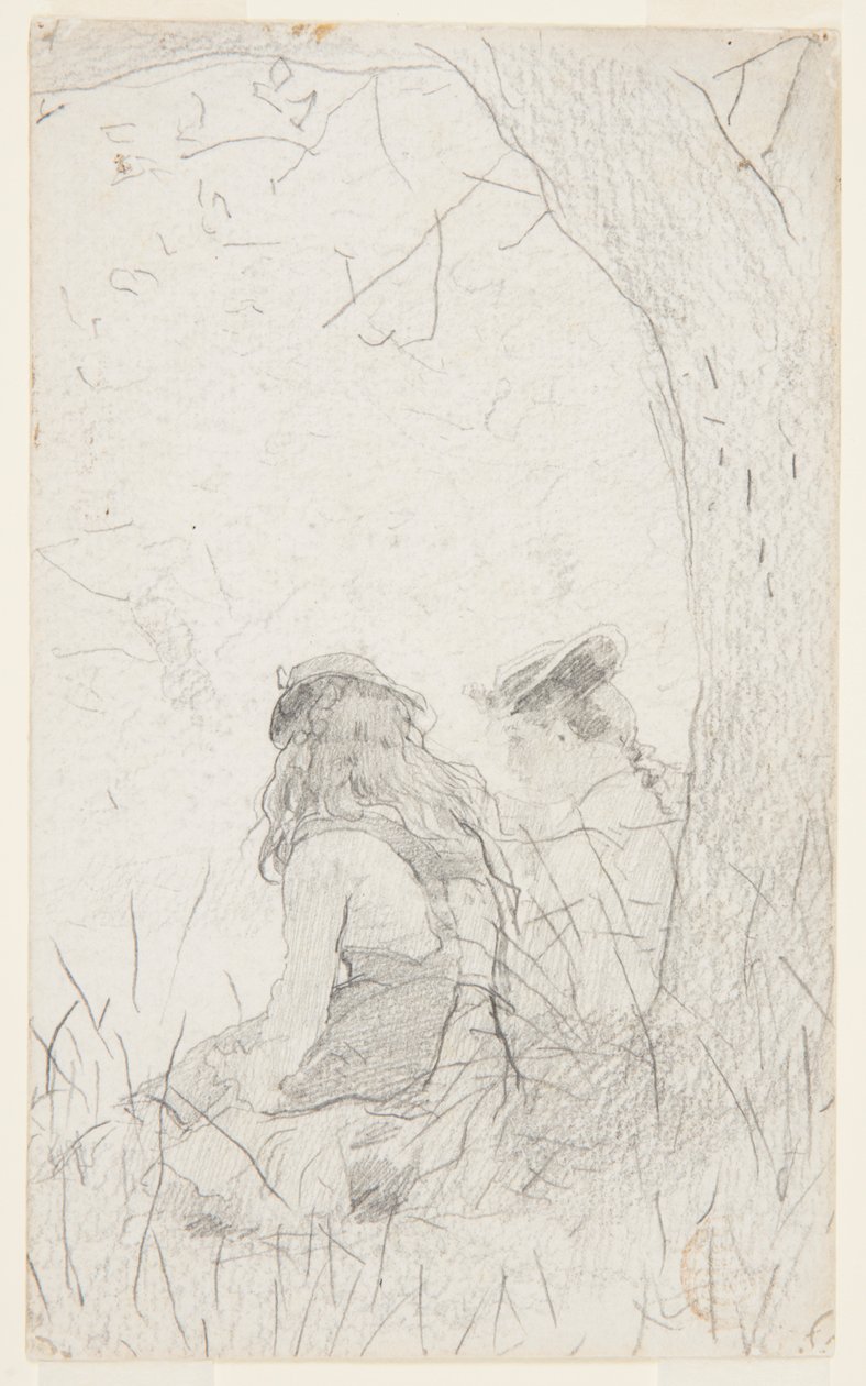 Deux filles assises sur une berge - Winslow Homer