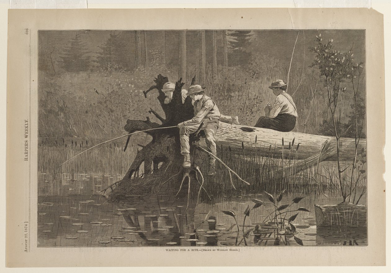 En attendant une touche - Winslow Homer