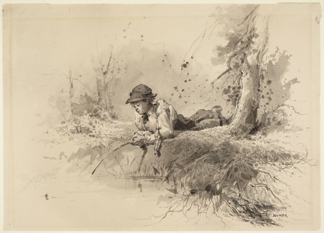 En attendant une touche - Winslow Homer