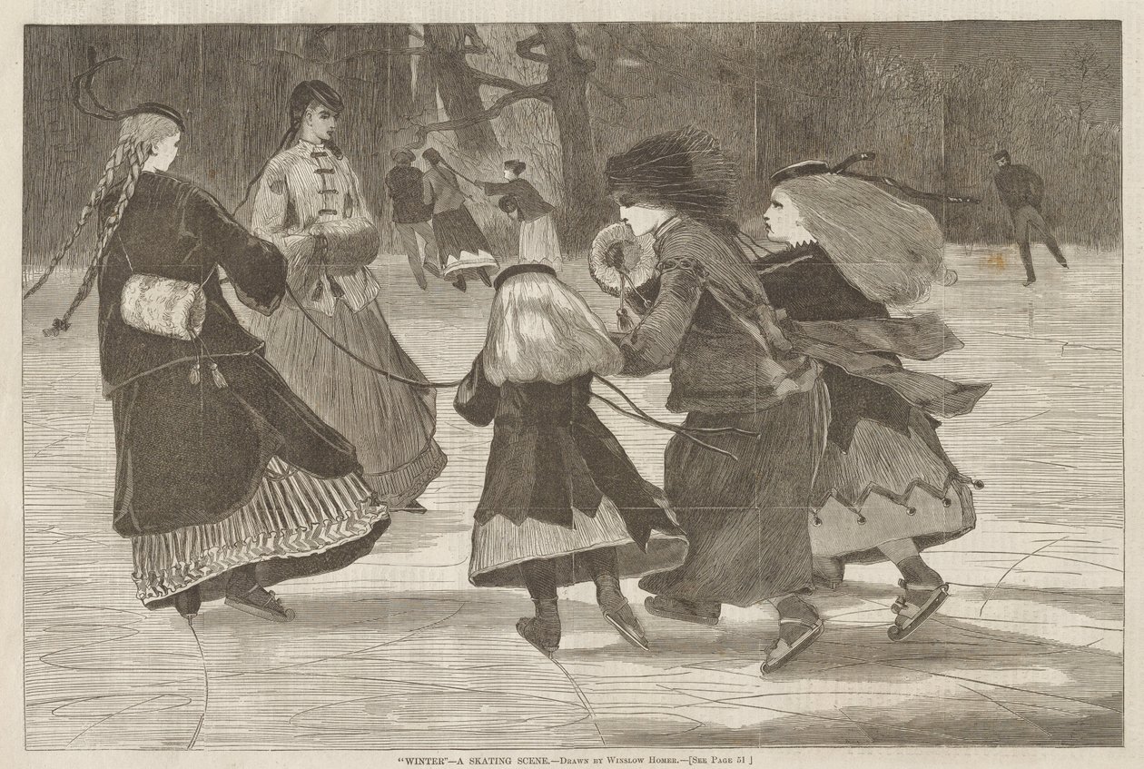 Hiver - Une scène de patinage - Winslow Homer