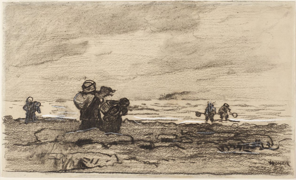 Des femmes sur un rivage rocheux - Winslow Homer