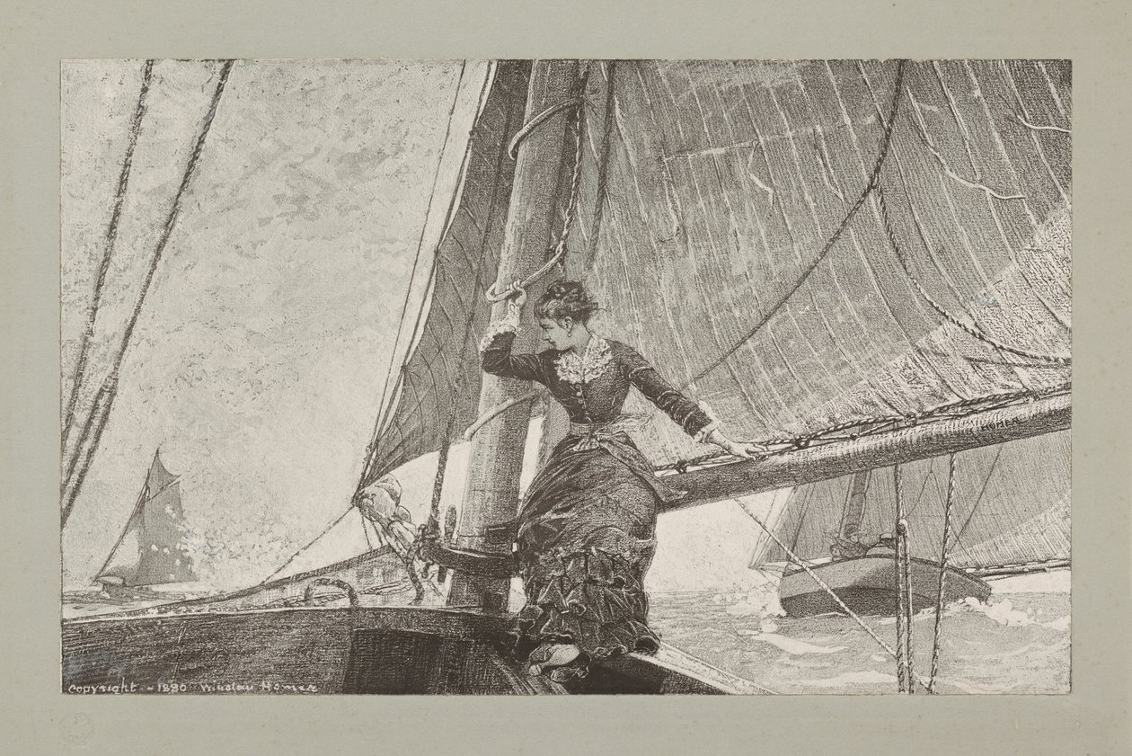 Jeune fille en voilier - Winslow Homer