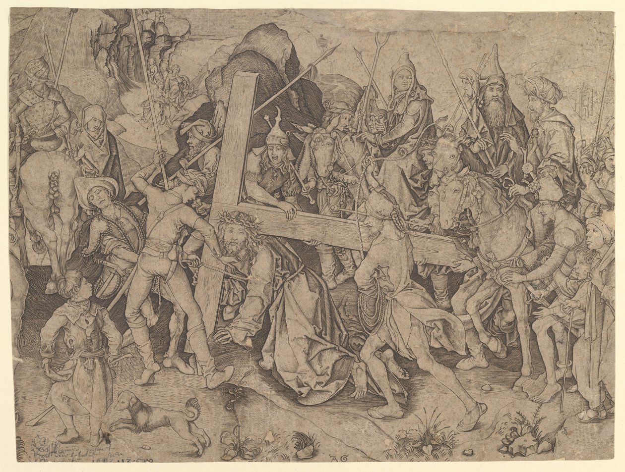 Le Christ portant la Croix, copie, 15ème siècle. - Wolf Huber