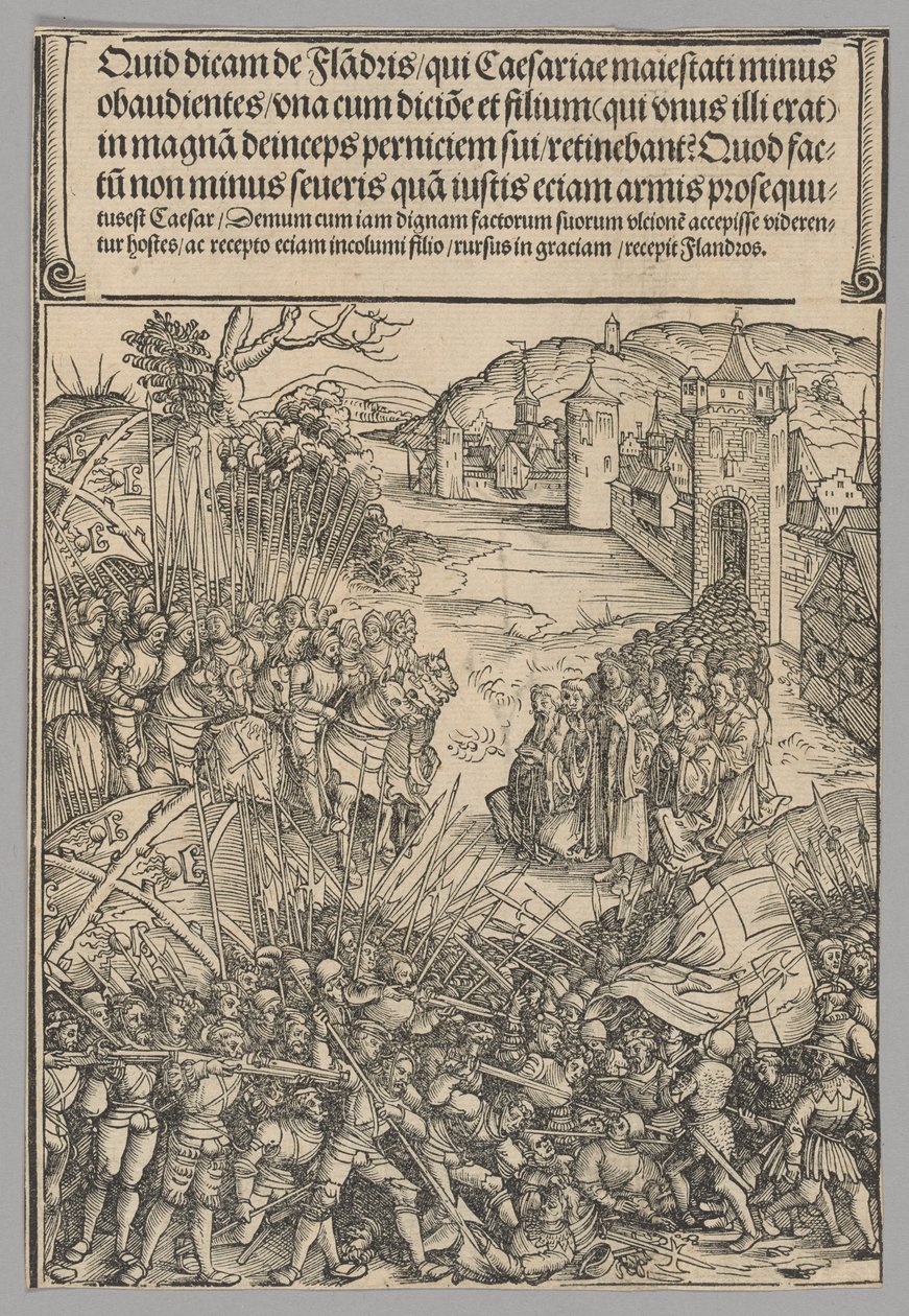 Rébellion Flamande, plaque 7 de Scènes Historiques de la Vie de l