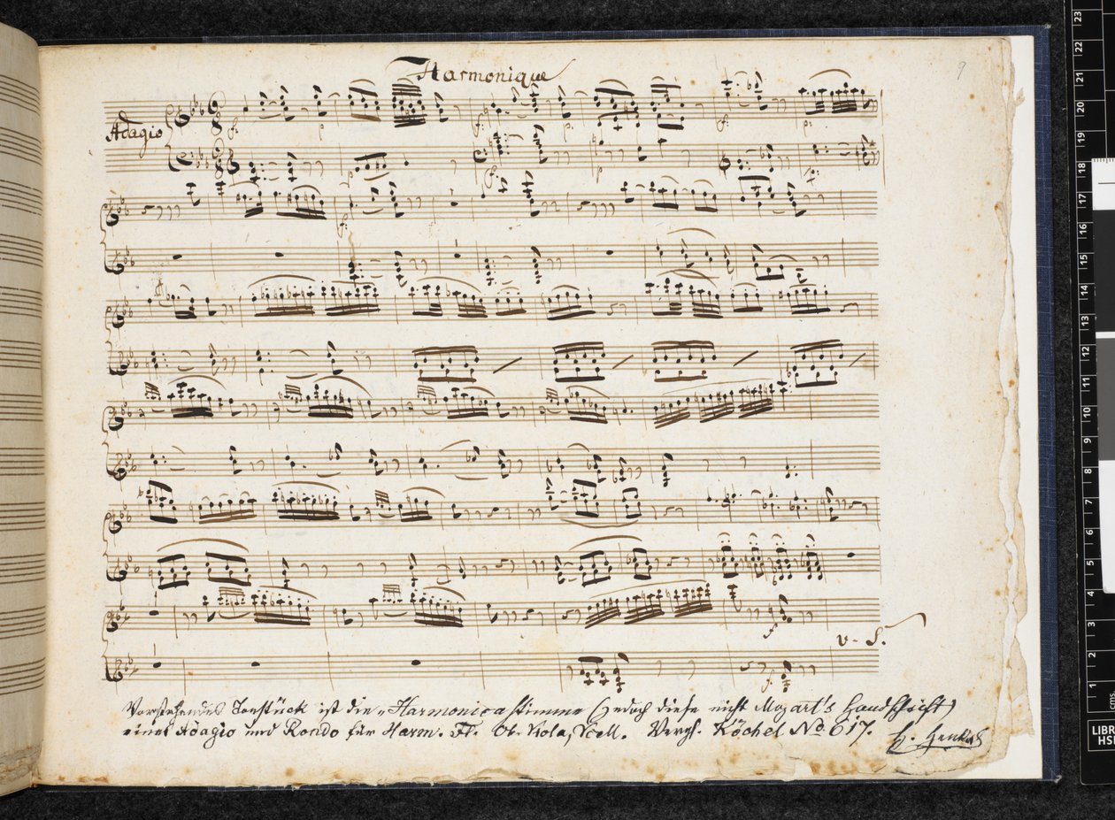 Adagio et Rondo en do mineur/majeur pour armonica, flûte, hautbois, alto et violoncelle - Wolfgang Amadeus Mozart