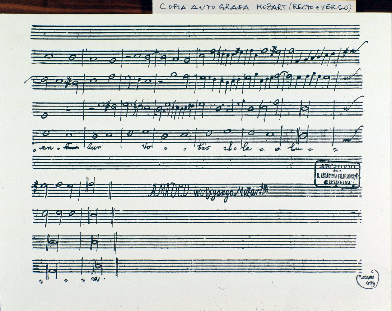 Page de partition de Querite primum regnum Dei de Mozart pour obtenir le titre d