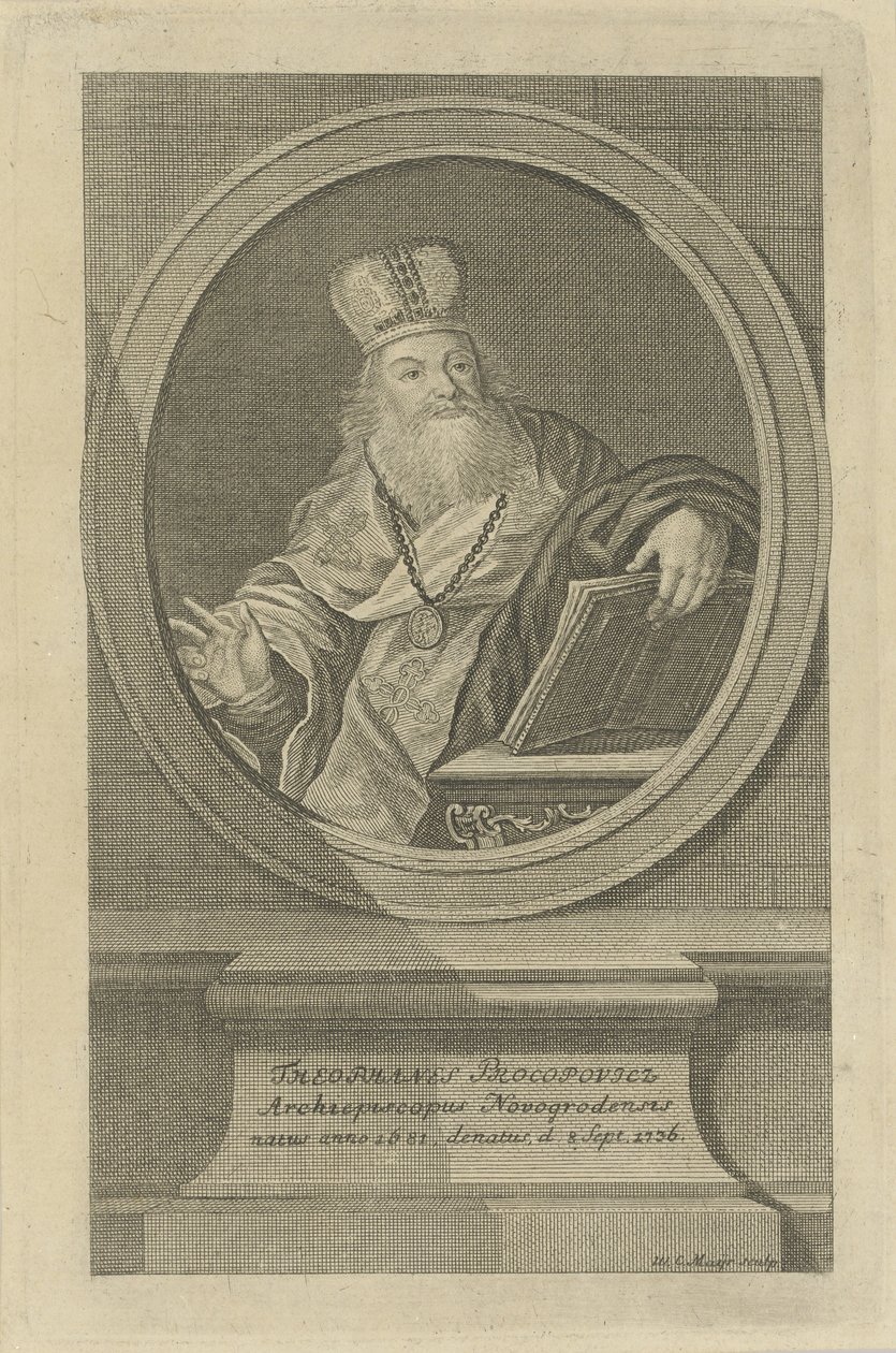 Portrait du poète Théophane Prokopovitch - Wolfgang Christoph Mayr