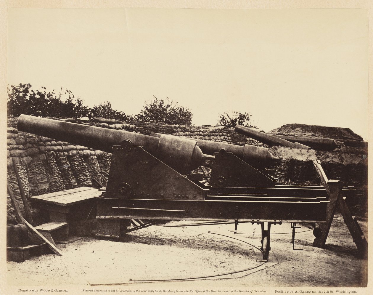 Batterie No. 1, près de Yorktown, No. 1., mai 1862 (tirage albuminé monté sur papier vélin) - Wood and Gibson Wood and Gibson