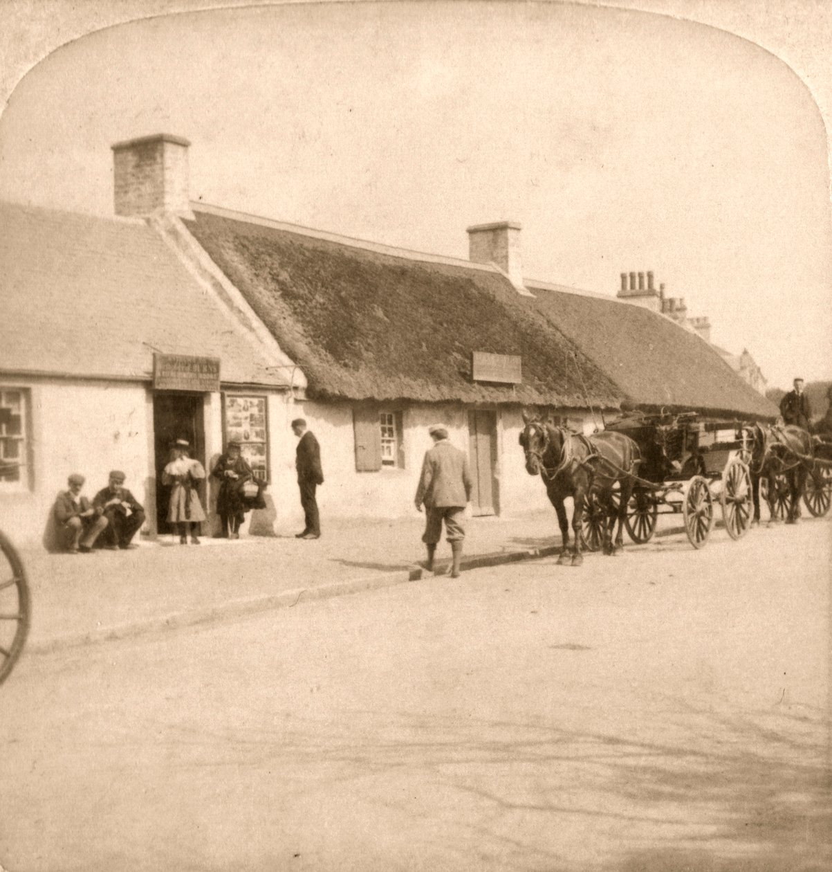 Le lieu de naissance de Robert Burns, Ayr, Écosse, 1896 - Works and Sun Sculpture Studios