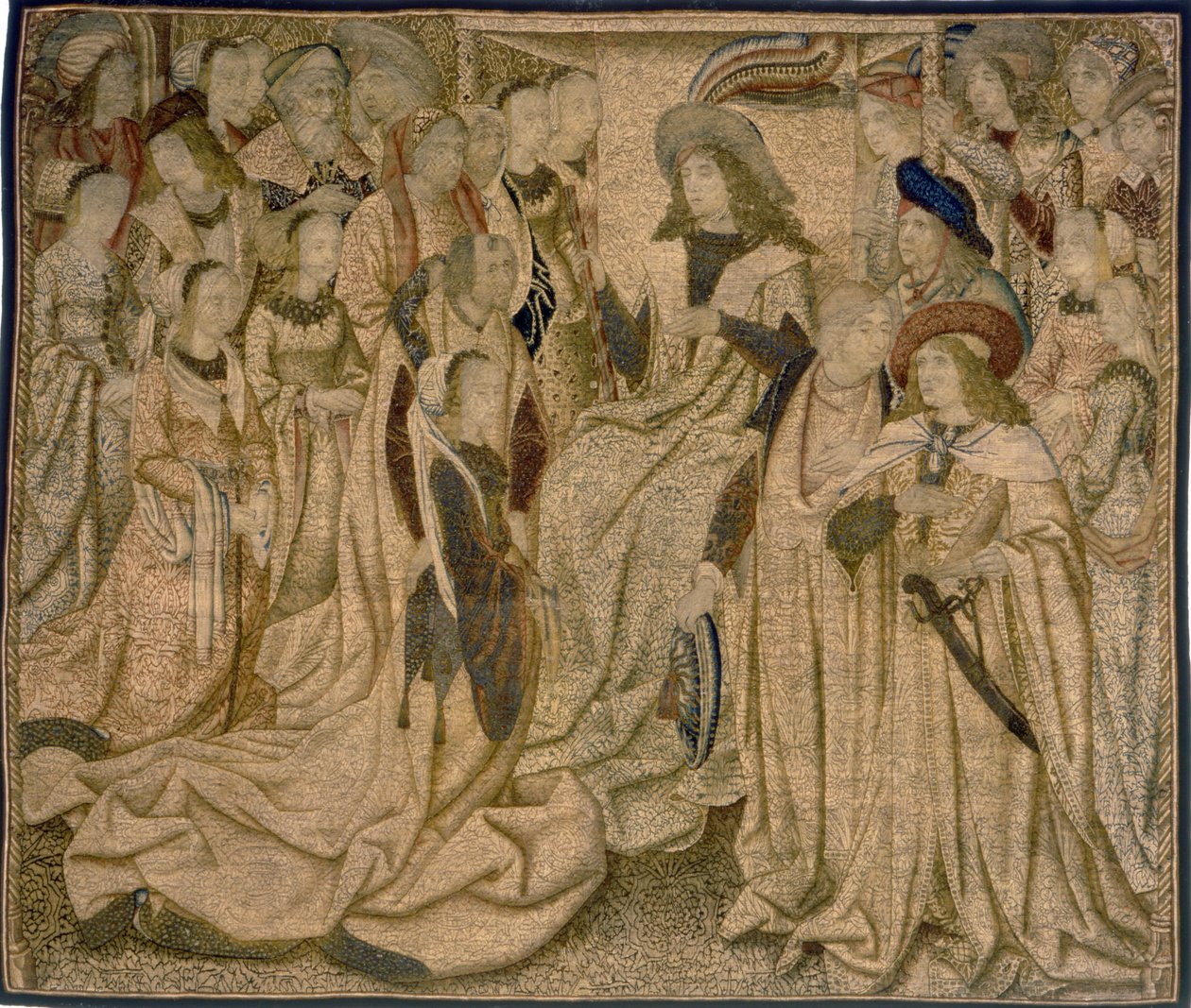 Tapisserie avec Esther présentée à Assuérus - Workshop of Brussel