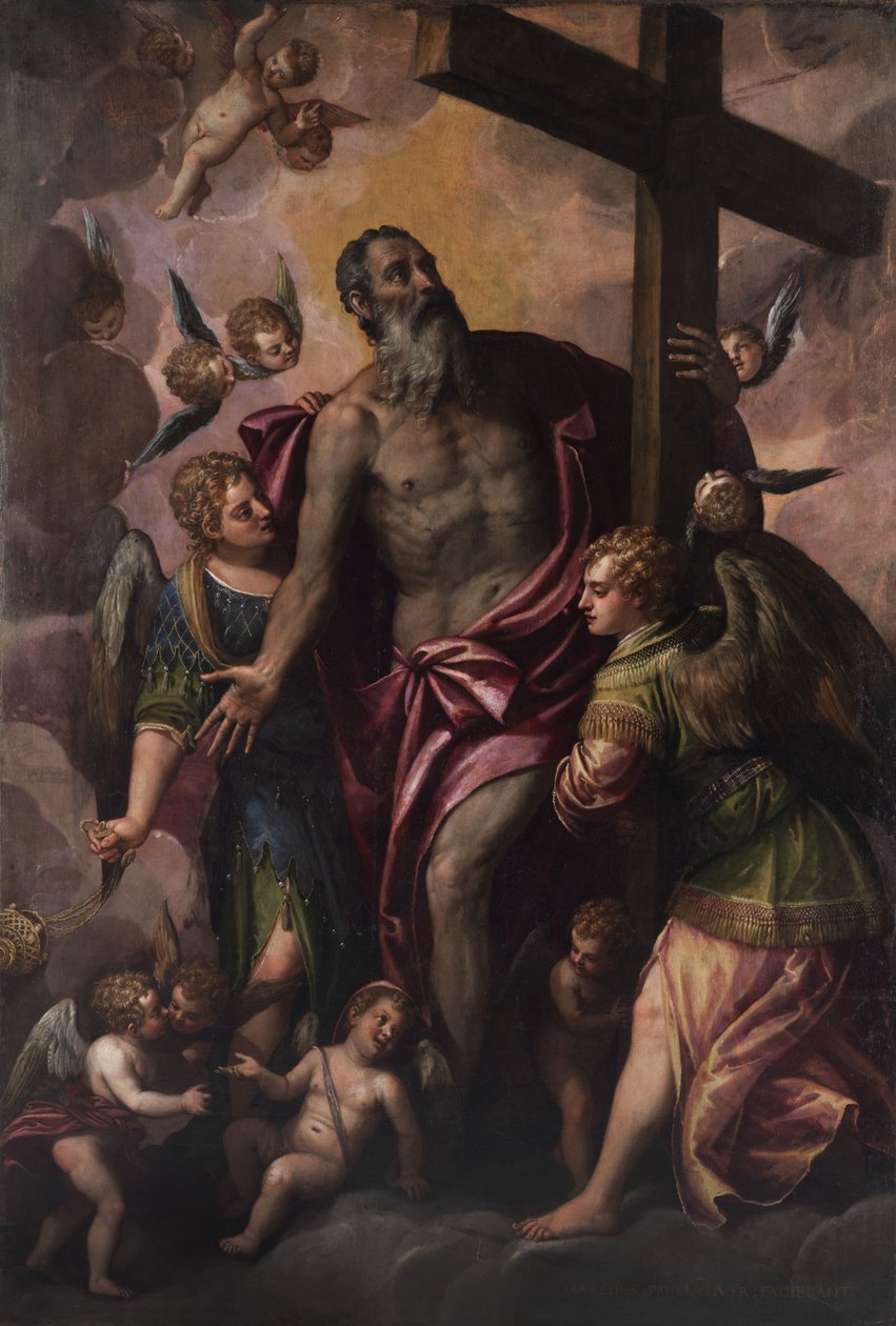 Dieu le Père tenant la croix de son Fils - Workshop of Paolo Veronese