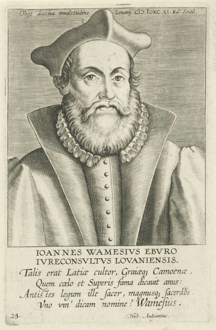 Portrait de Johannes Wamesius - Workshop of Philip Galle