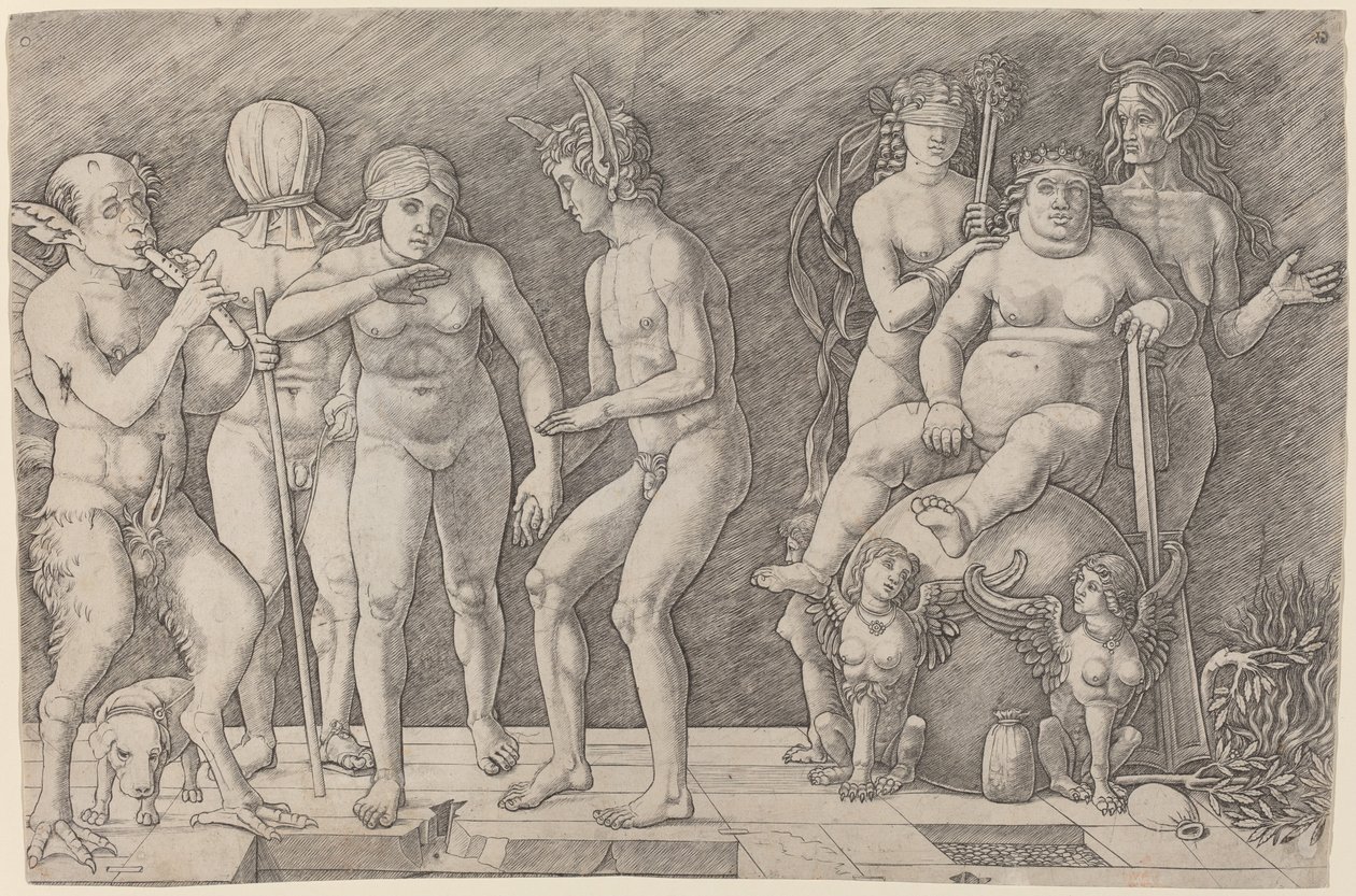 Virtus Combusta: Une allégorie de la vertu - Workshop of Andrea Mantegna