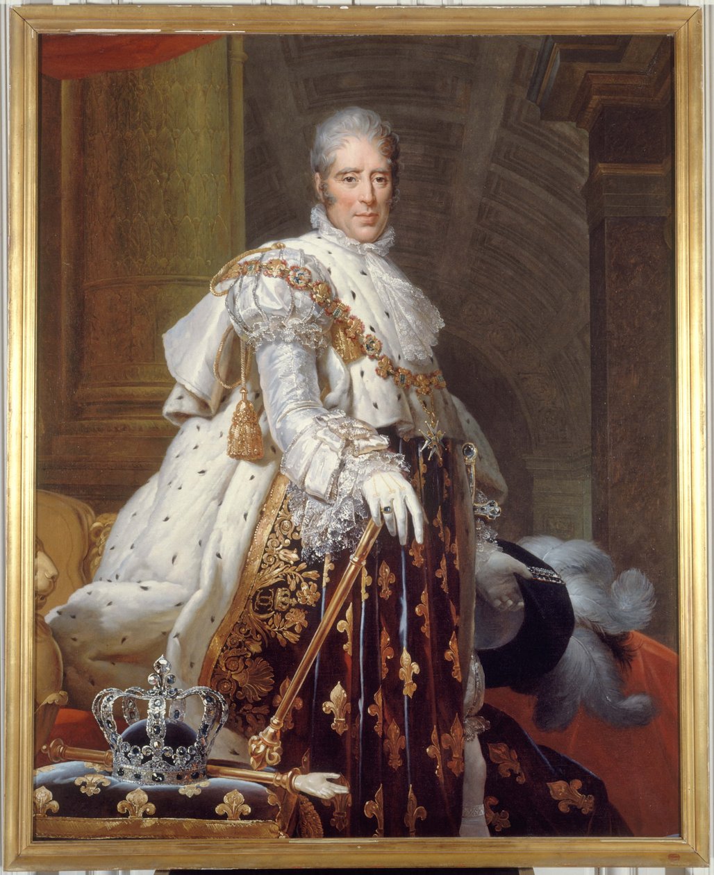 French: Portrait de Charles X (1757-1836), roi de France, en costume de sacre - Workshop of François Gérard