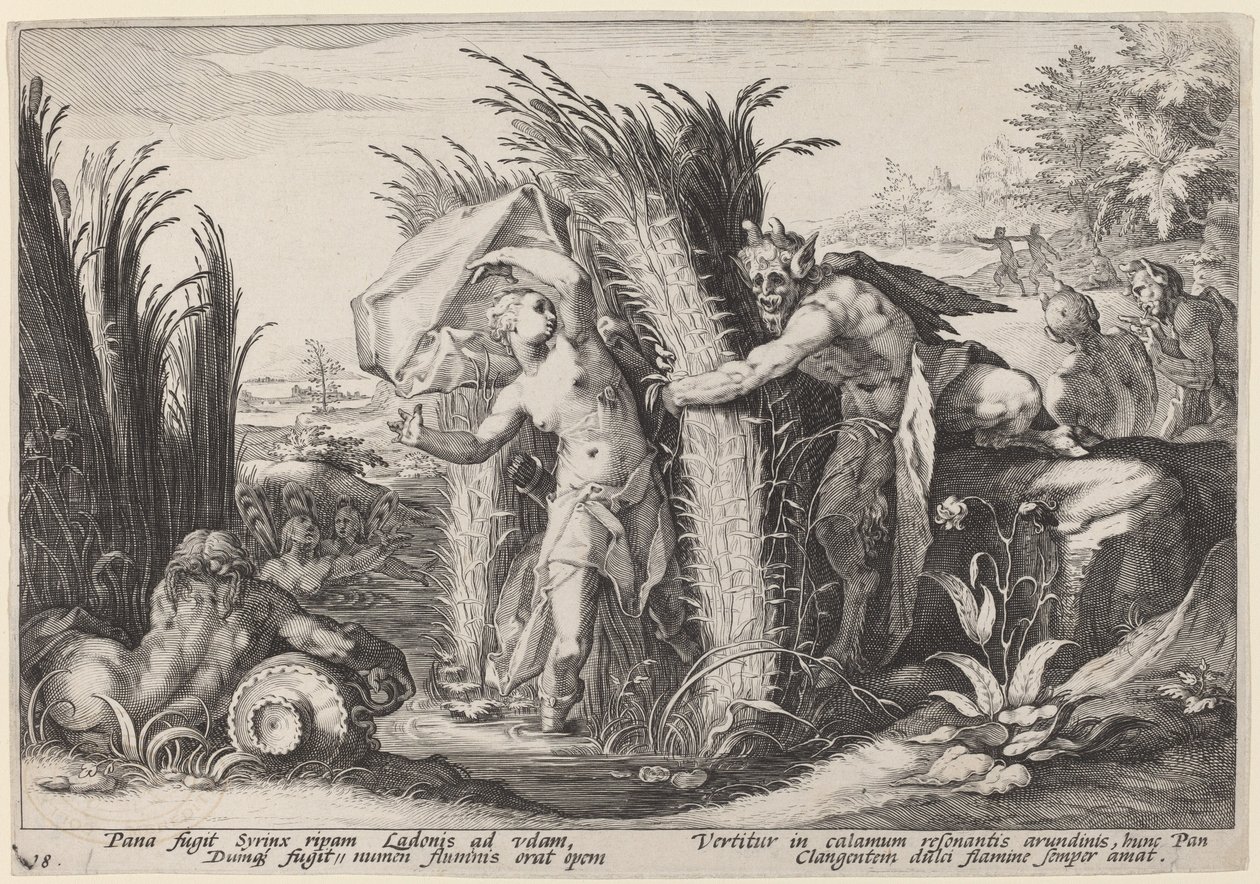 Pan et Syrinx - Workshop of Hendrick Goltzius, after Hendrick Goltzius