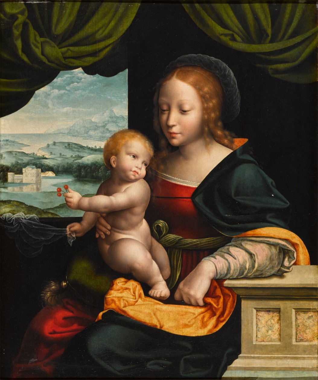 La Madone des cerises - Workshop of Joos van Cleve