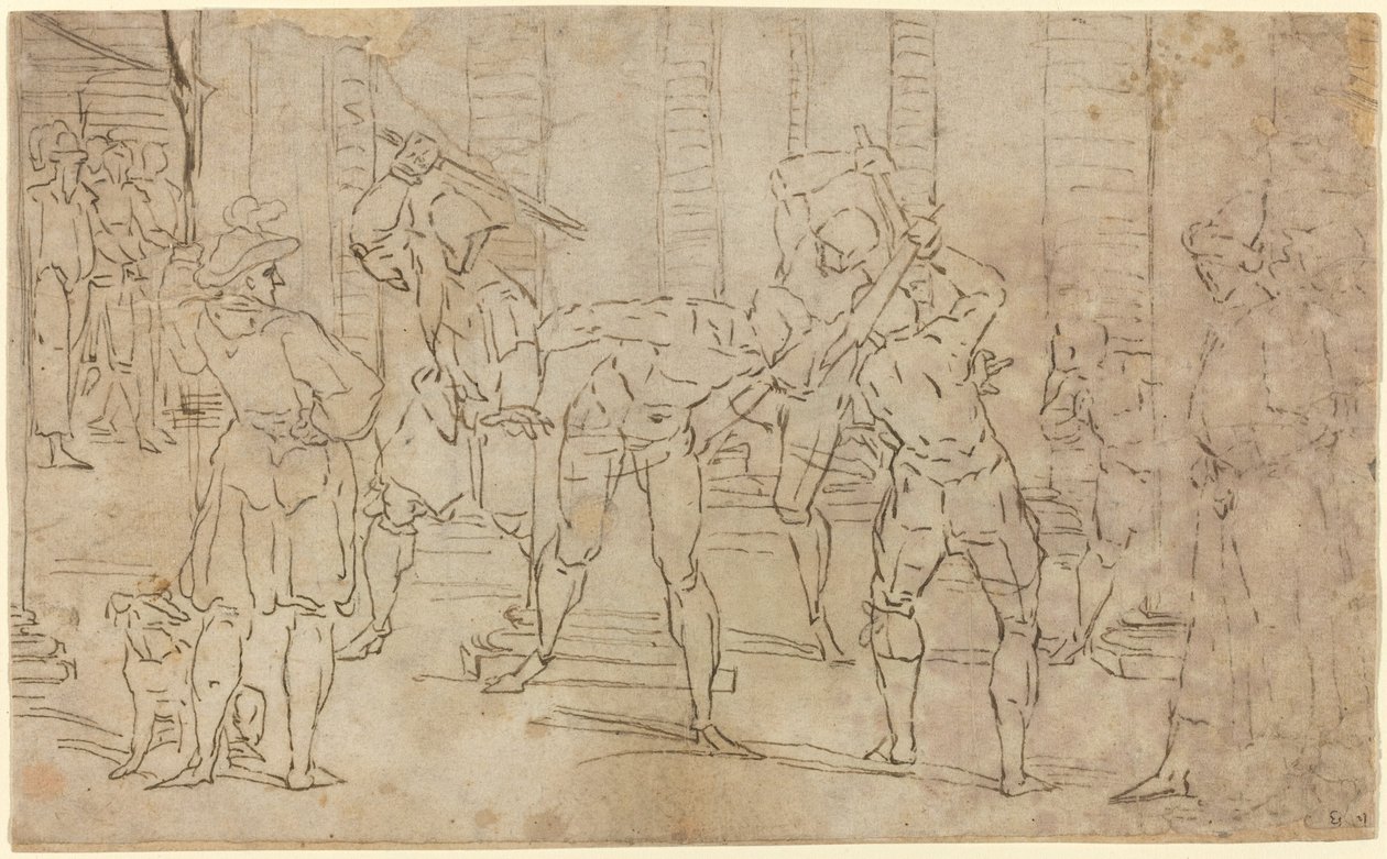 Flagellation du Christ - Workshop of Luca Cambiaso
