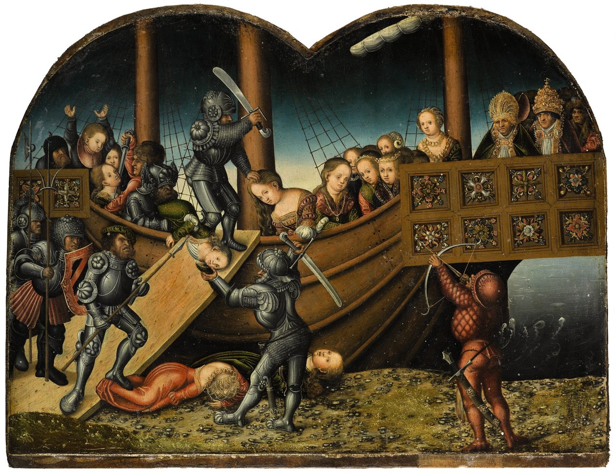 Allemand : Das Martyrium der Heiligen Ursula Le martyre de sainte Ursule et des onze mille vierges - workshop of Lucas Cranach the Elder