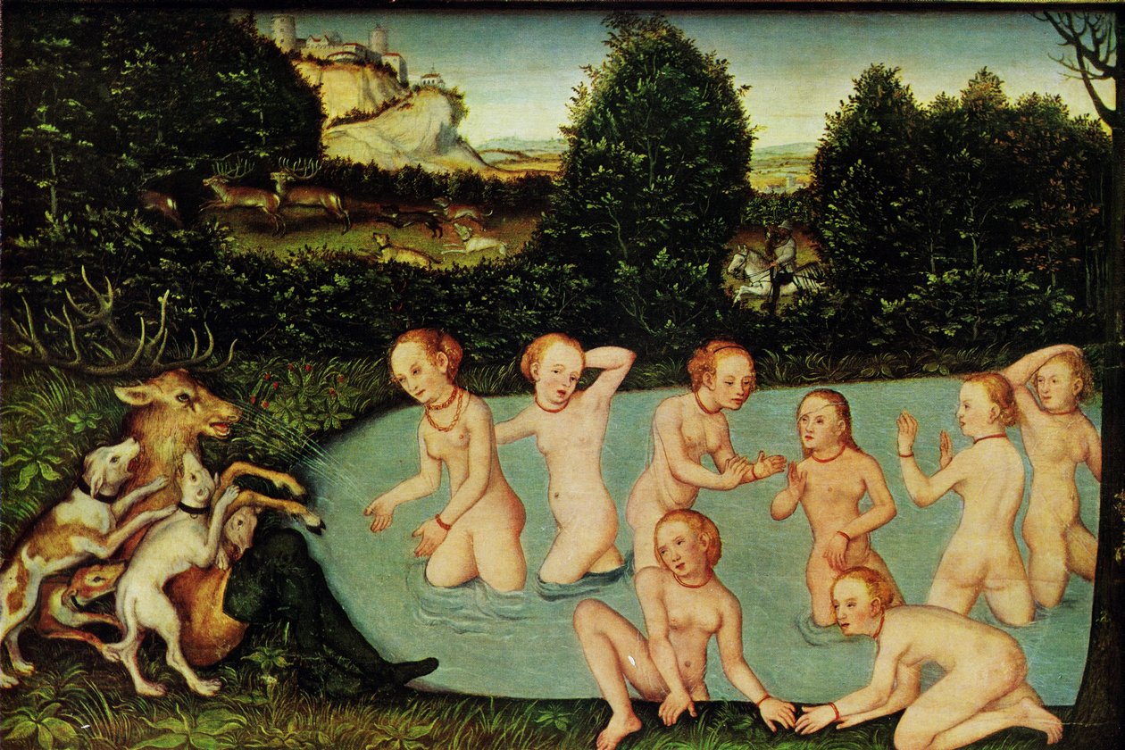 Allemand : Diana und Aktäon Diana et Actaeon - workshop of Lucas Cranach the Elder