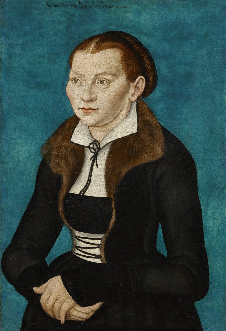 French : Katharina von Bora en demi-figure vers la gauche Katharina of Bora - workshop of Lucas Cranach the Elder