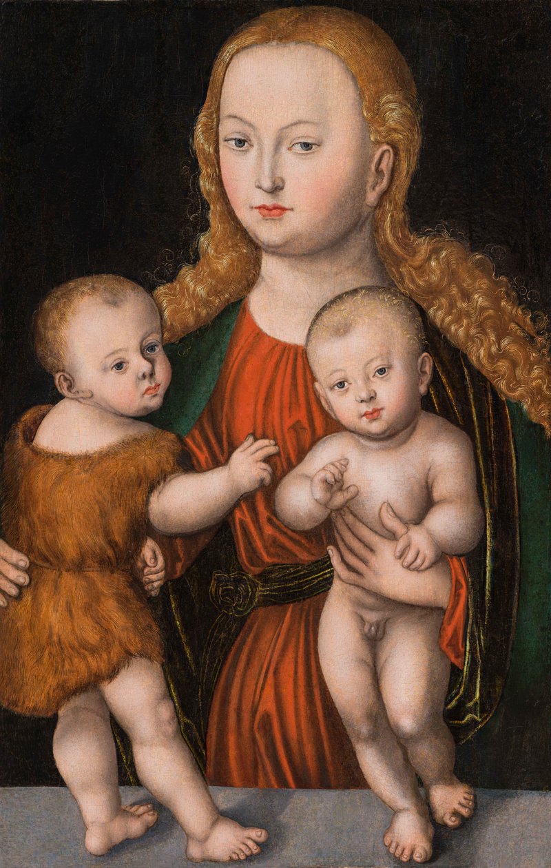 Allemand : Madonna mit Kind und Johannesknaben La Vierge et l