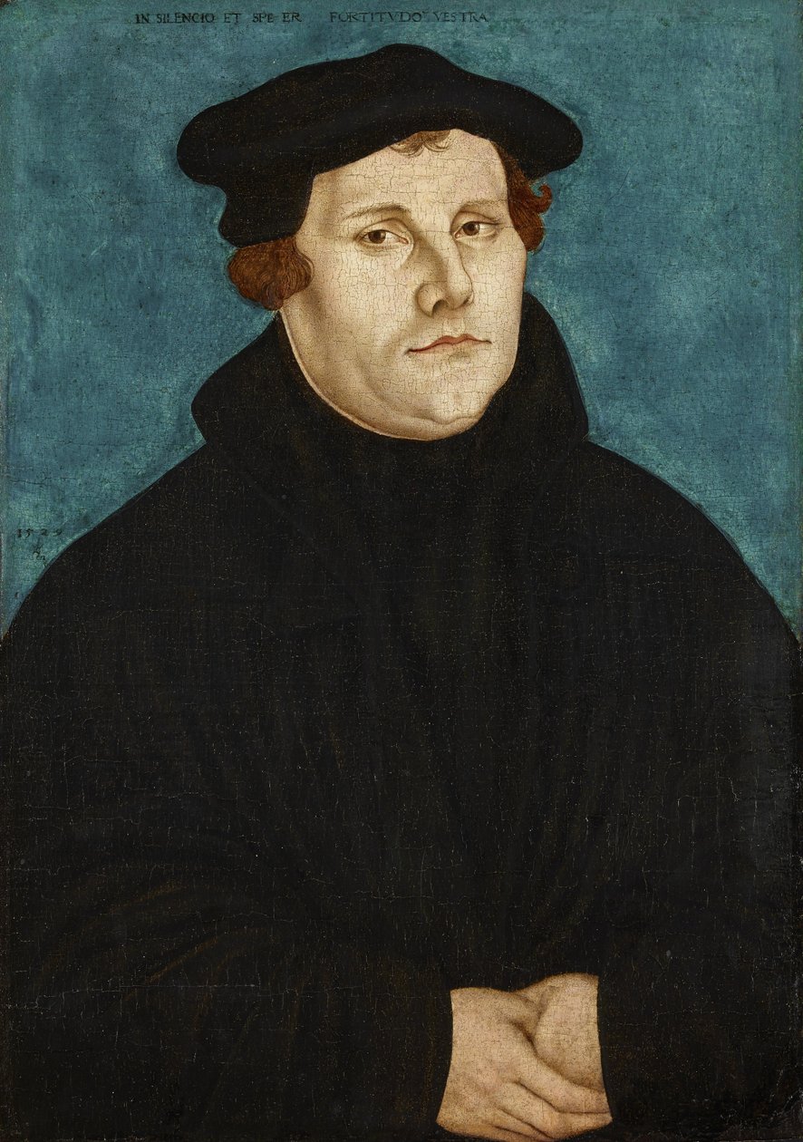Martin Luther, en buste, tourné vers la droite - workshop of Lucas Cranach the Elder
