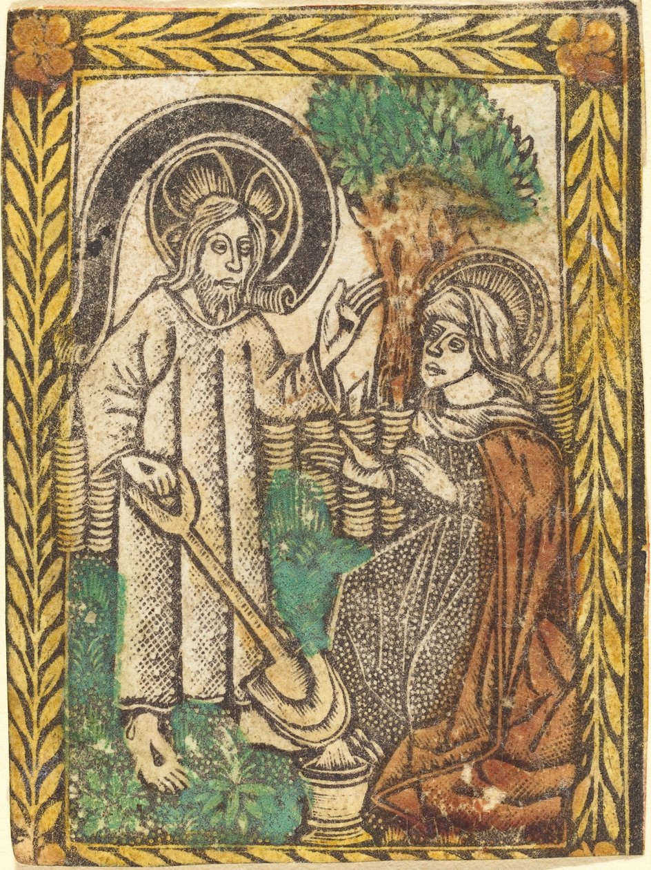 Le Christ apparaissant à la Madeleine en jardinier - Workshop of Master of the Borders with