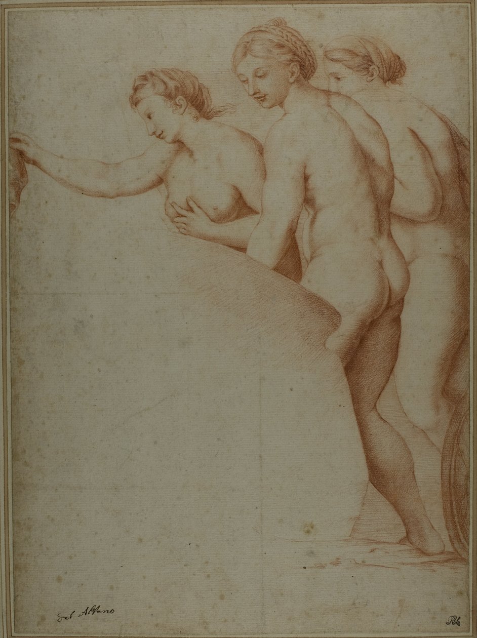 Trois femmes nues - Workshop of Raphael