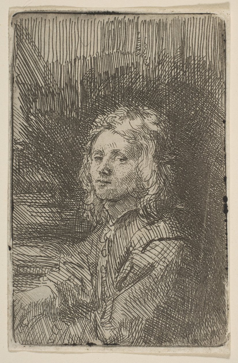 Jeune homme, mi-longueur, 1620-69 - Workshop of Rembrandt