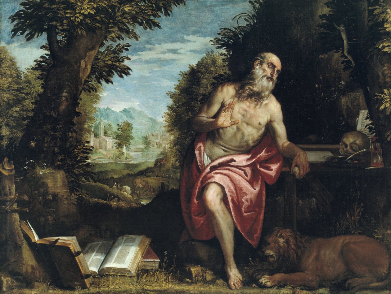 Saint Jérôme dans le désert, 1585-1590 - Workshop of Veronese