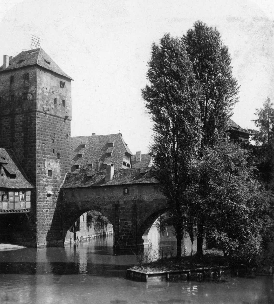 Henkersteg Le Pont du Bourreau, Nuremberg, Bavière, Allemagne, vers 1900 - Wurthle and Sons