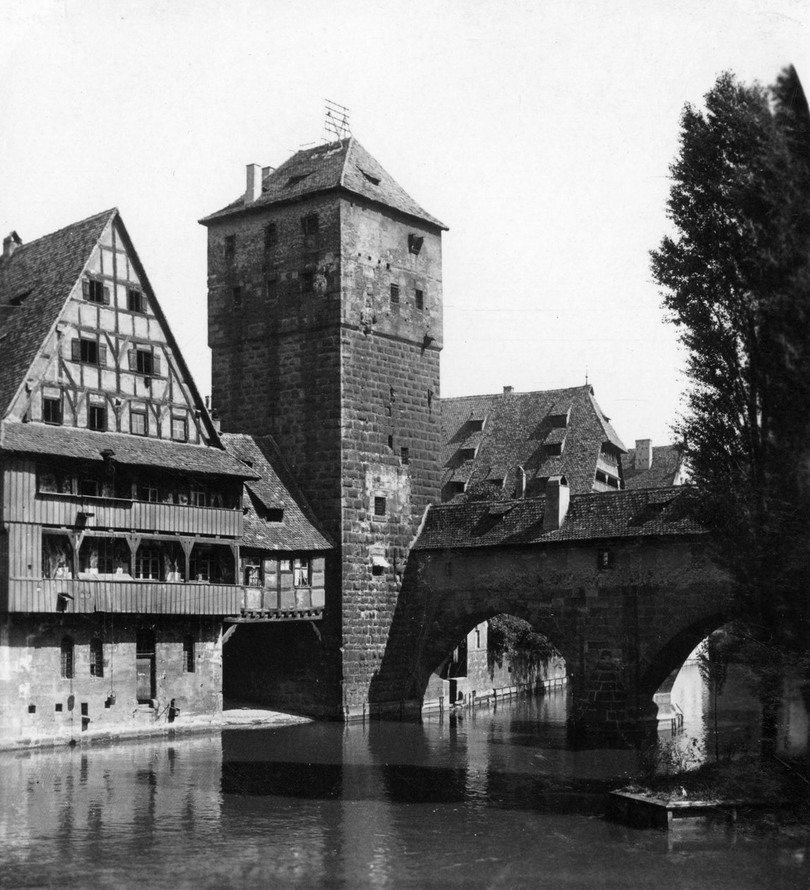 Henkersteg Le Pont du Bourreau, Nuremberg, Bavière, Allemagne, vers 1900 - Wurthle and Sons