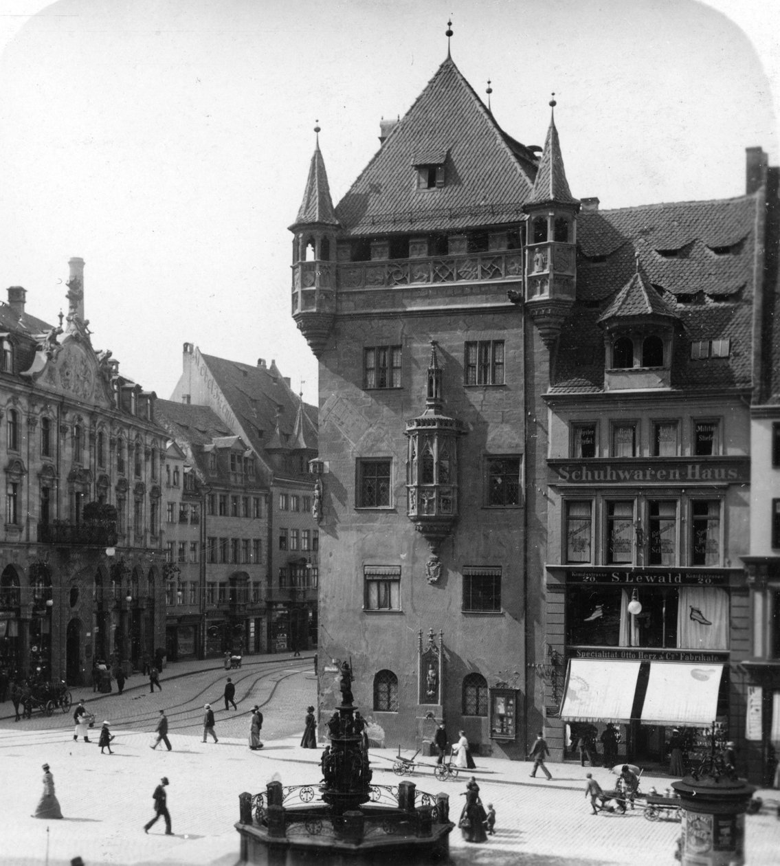 Nassauer Haus, Nuremberg, Bavière, Allemagne, vers 1900 - Wurthle and Sons