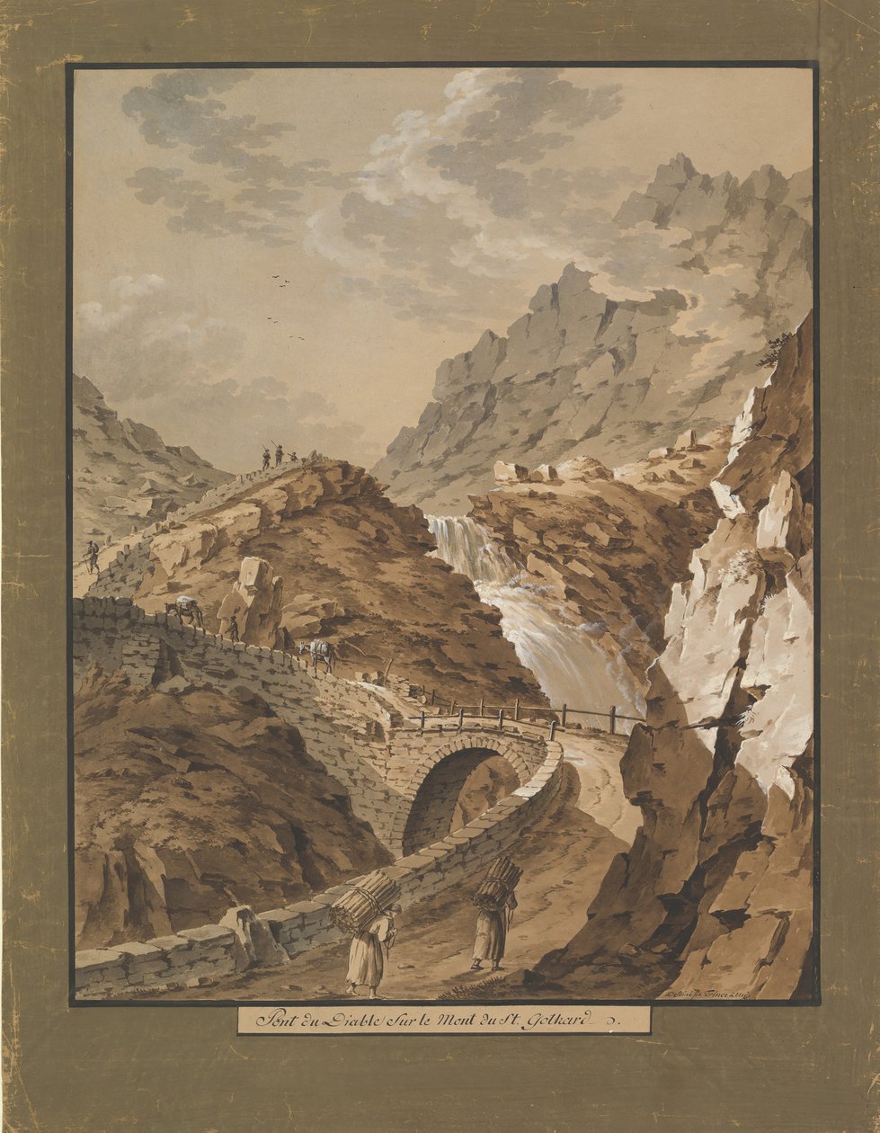 Pont du Diable vers la montagne du Gothard en Suisse - Xaver Triner
