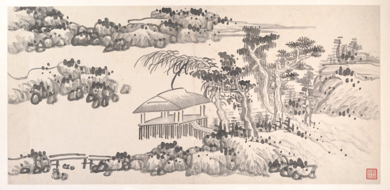 Paysages des douze mois, vers 1685 (album de douze feuilles de peinture ; encre sur papier) - Xian Gong