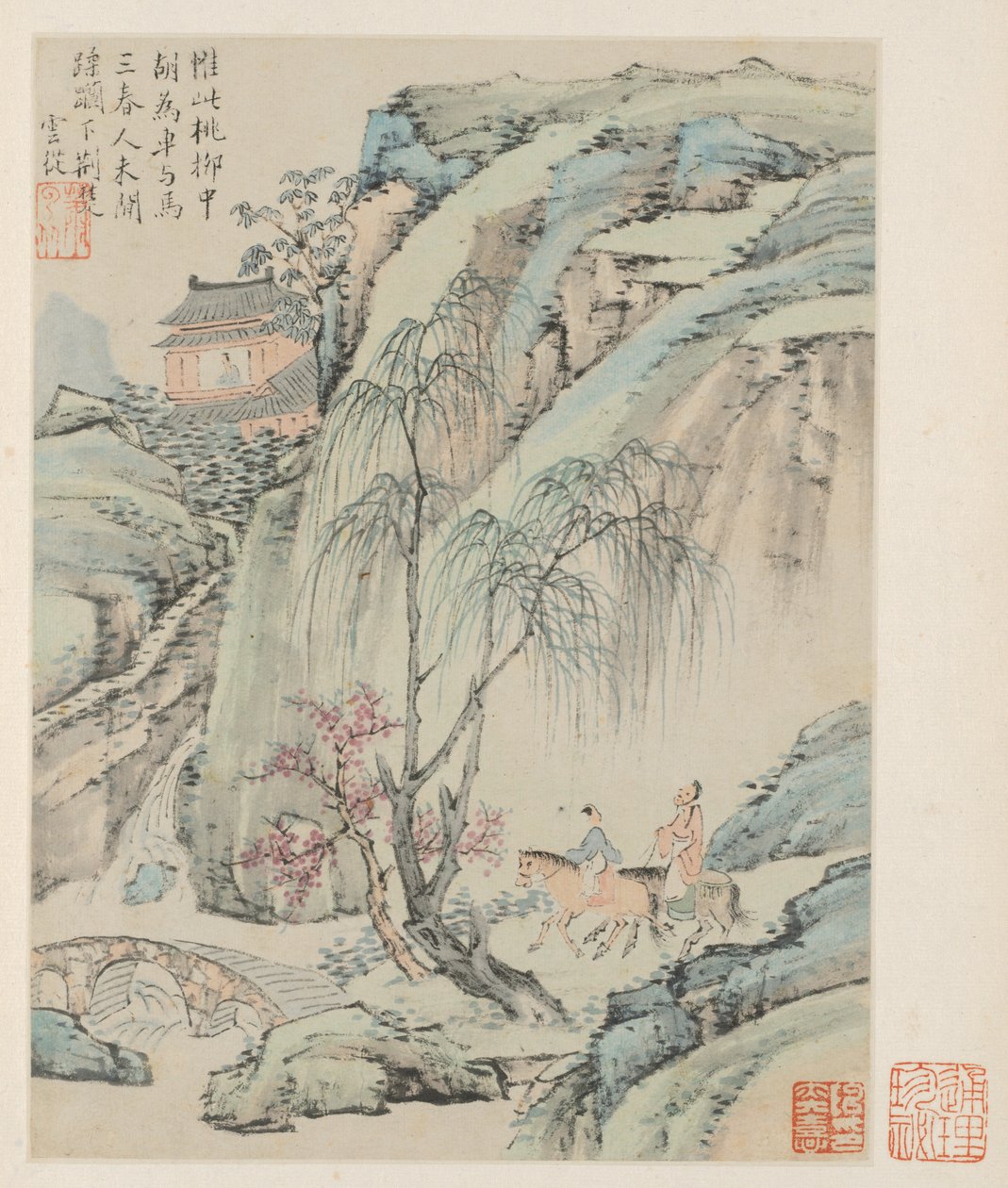 Album de paysages saisonniers, Feuille B (feuille précédente 1) - Xiao Yuncong