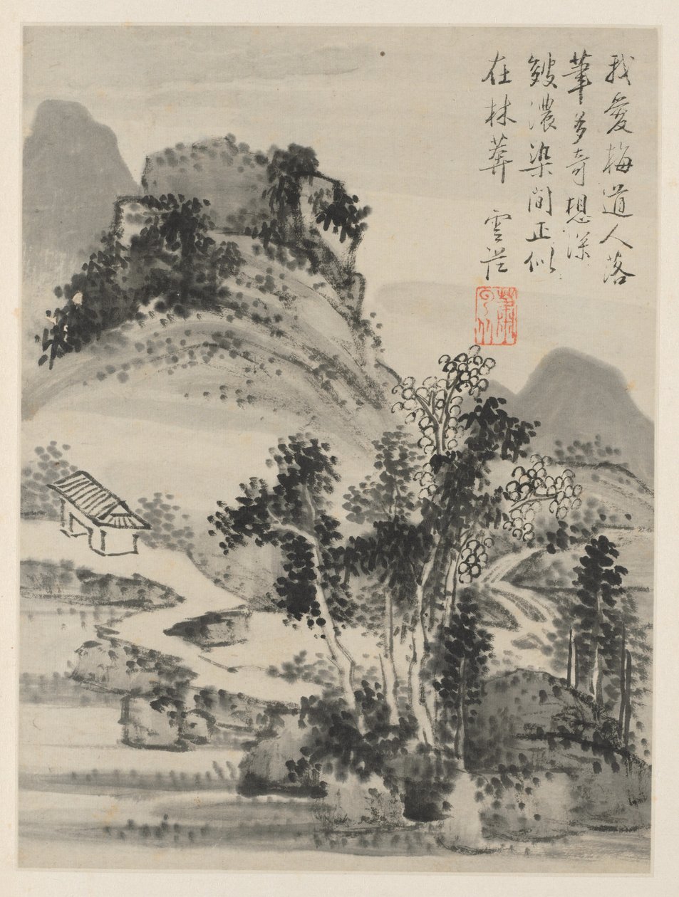 Album de paysages saisonniers, Feuille D, 1668 - Xiao Yuncong