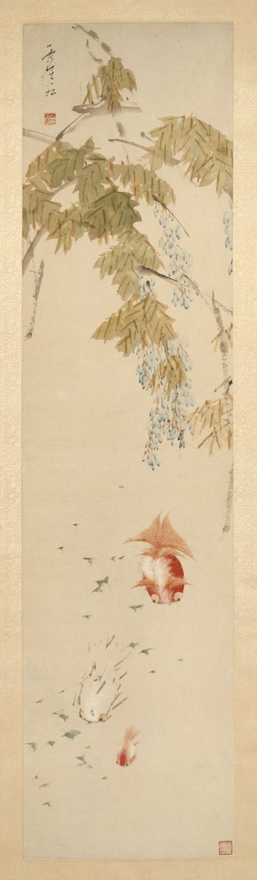 La glycine et le poisson rouge 紫藤金魚圖 - Xugu