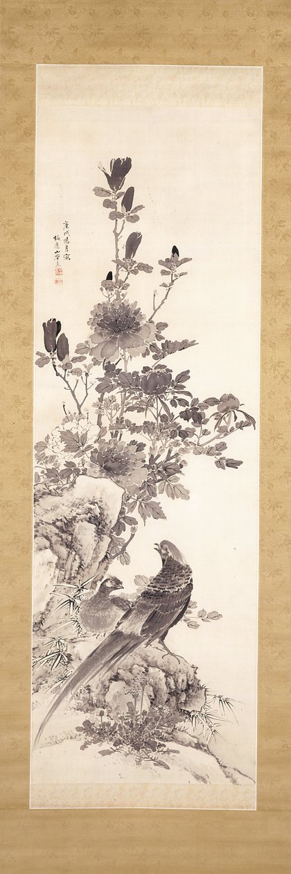 Pivoines et Faisans Dorés - Yamamoto Baiitsu