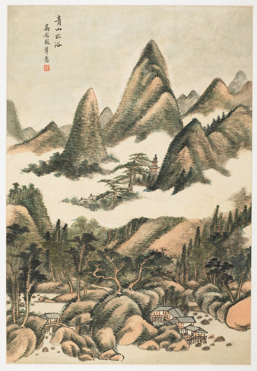 Montagne verte juste après un bain, d