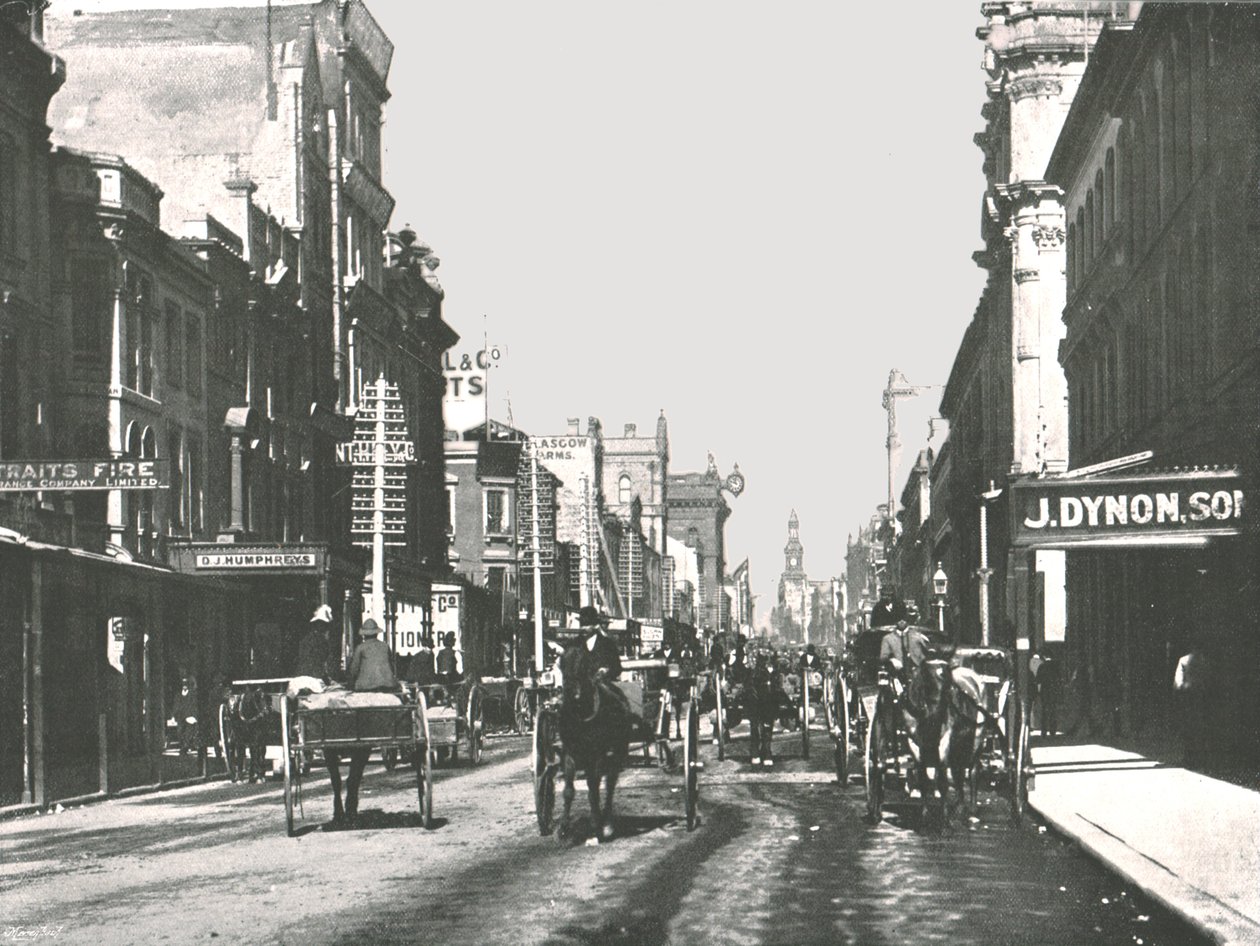 George Street, Sydney, Australie, 1895 - York and Son