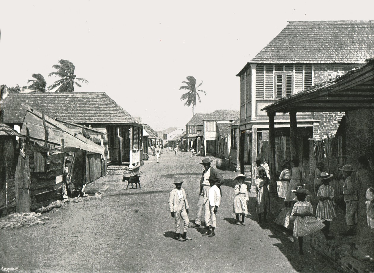 Scène de rue à Port Royal, Jamaïque, 1895 - York and Son