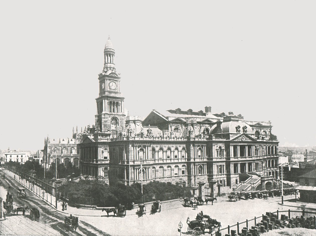 La nouvelle mairie, Sydney, Australie, 1895 - York and Son