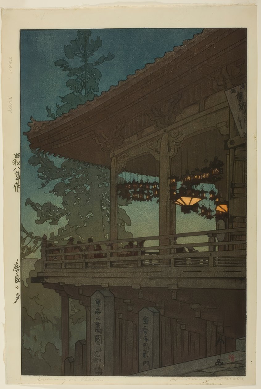 Soirée à Nara, de la série "District de Kansai" - Yoshida Hiroshi
