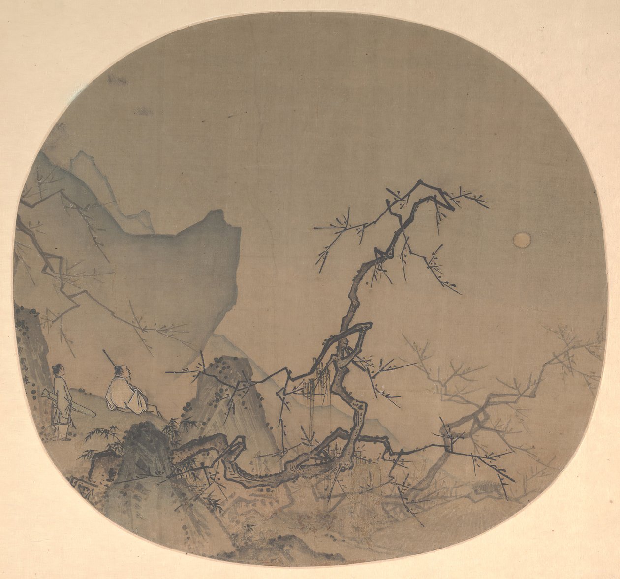 Observation des fleurs de prunier au clair de lune - Yuan Ma
