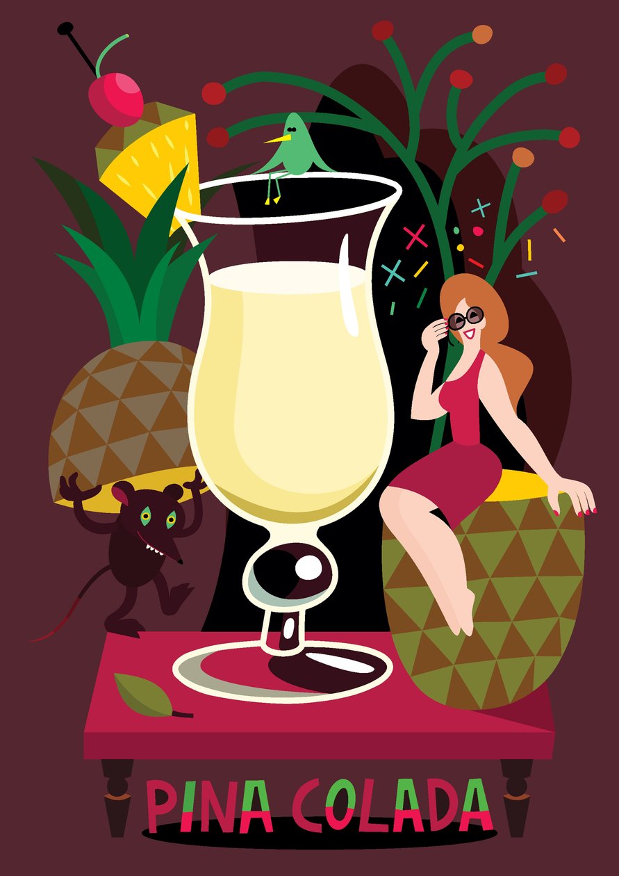 Pina Colada, 2017 (illustration vectorielle) - Yulia Drobova