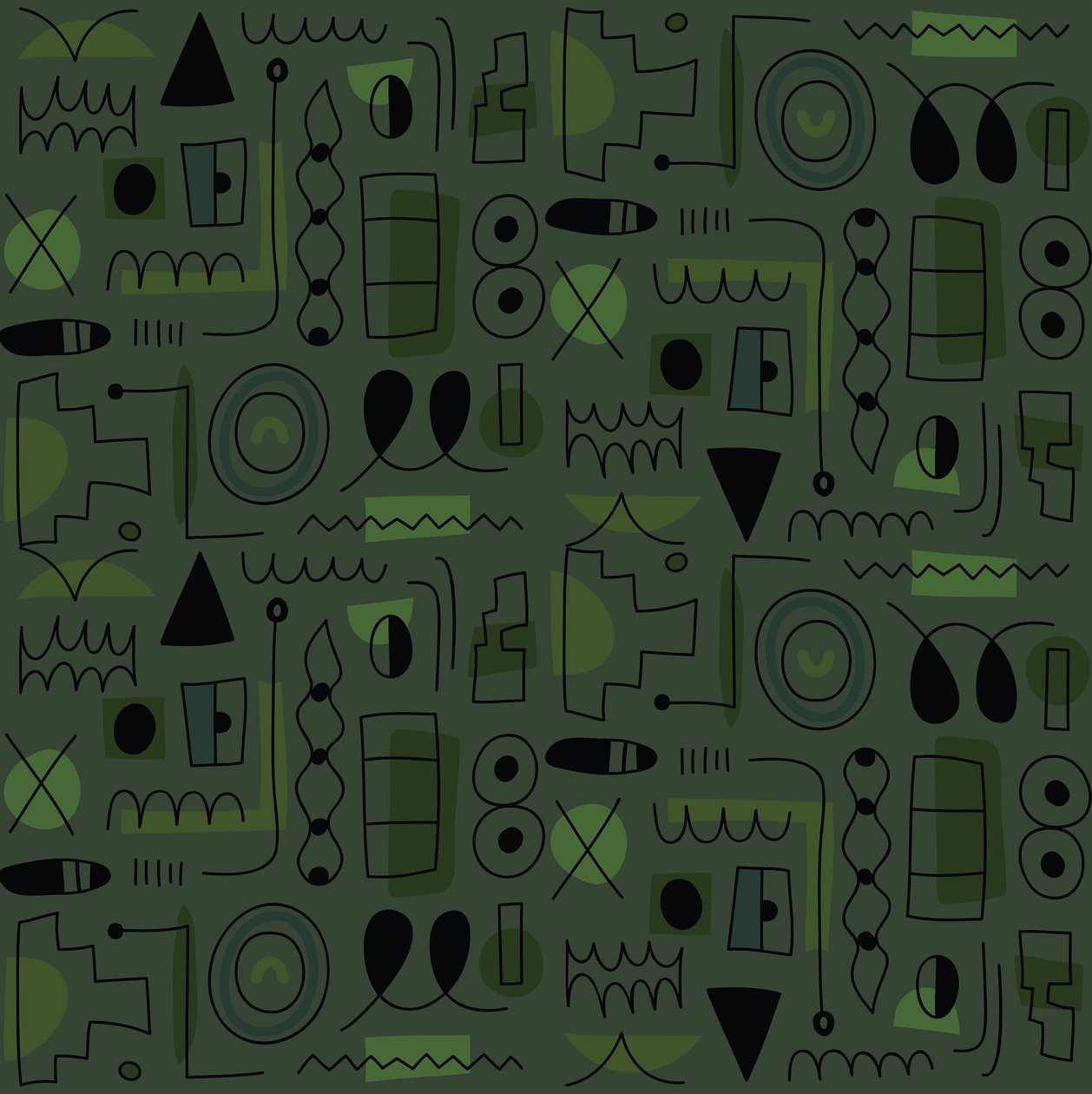 Motif sans couture, 2018 (graphique vectoriel) - Yulia Drobova